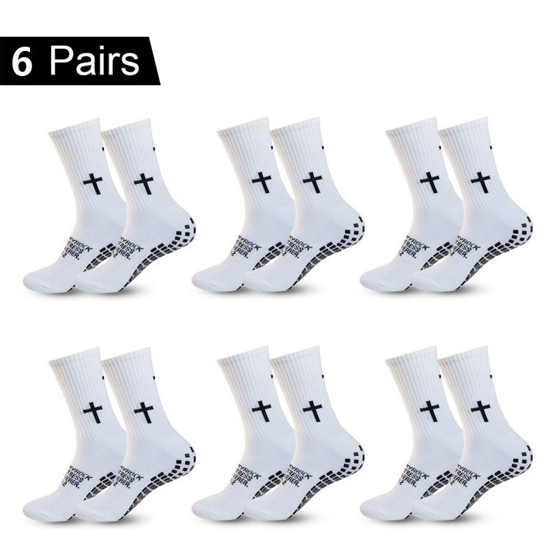Grip Sock Yoga - Meias Antiderrapantes para Futebol 4/5/6 Pares