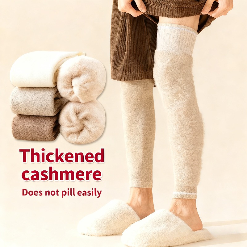 Thermal Sock Winter - Aquecedores de pernas de caxemira masculinos