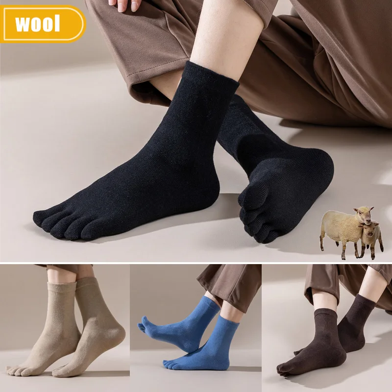 Thermal Sock Winter - Meias masculinas de lã com cinco