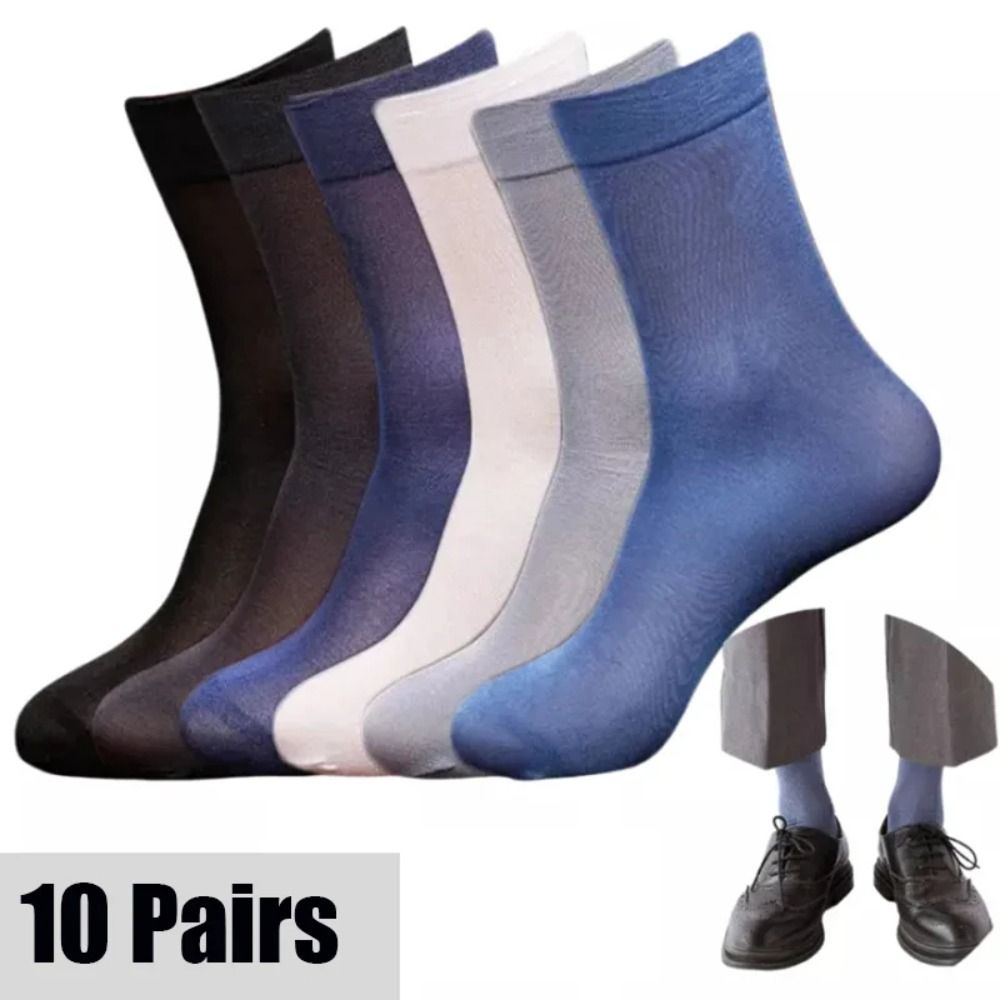 Silk Sock Bamboo - 10 Pares de Meias Masculinas de