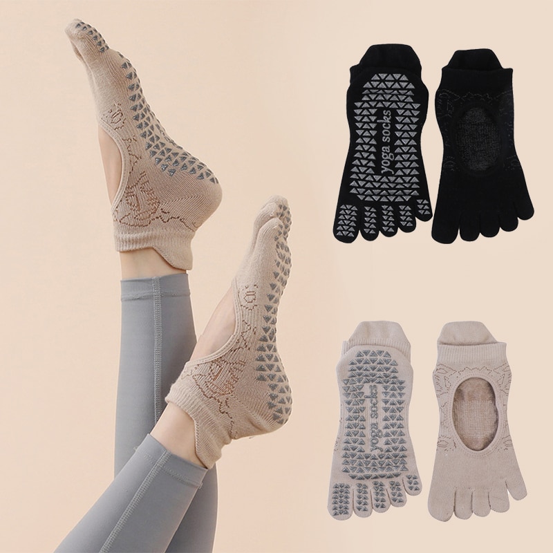 Grip Sock Yoga - Mulheres Yoga Toe Socks Alta Qualidade