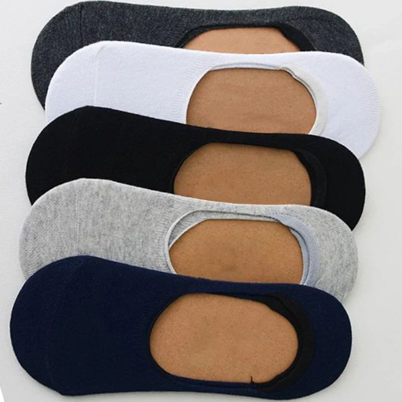 Ankle Sock Low Cut - 5 Pares de Meias Masculinas Invisíveis