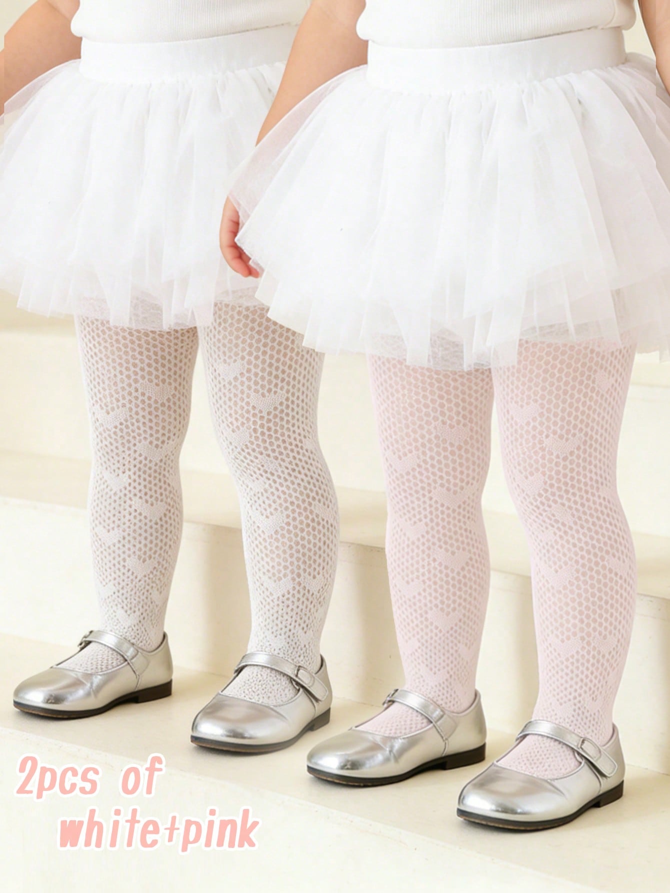 Tights Pantyhose Sheer - Meia-calça infantil com estampa de coração,