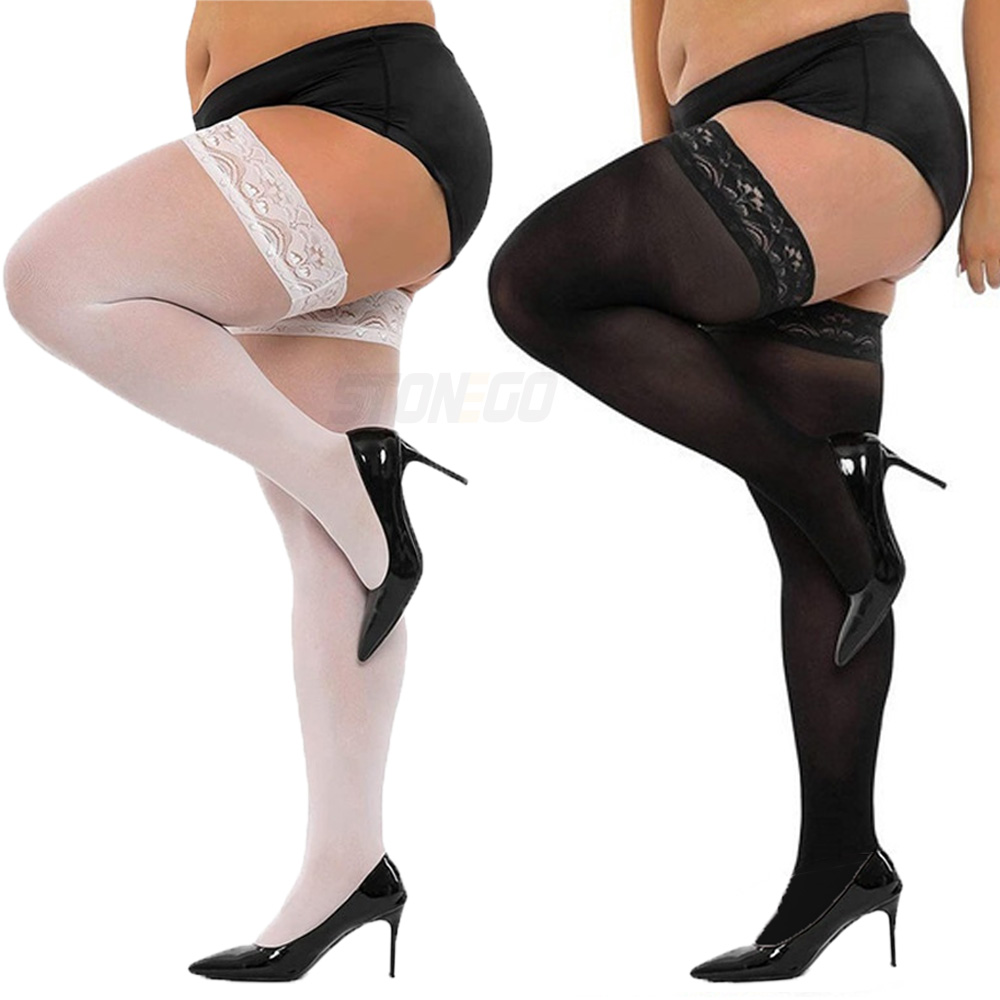 Thigh High Sock Stay Up - Além de meias de renda ultrafina
