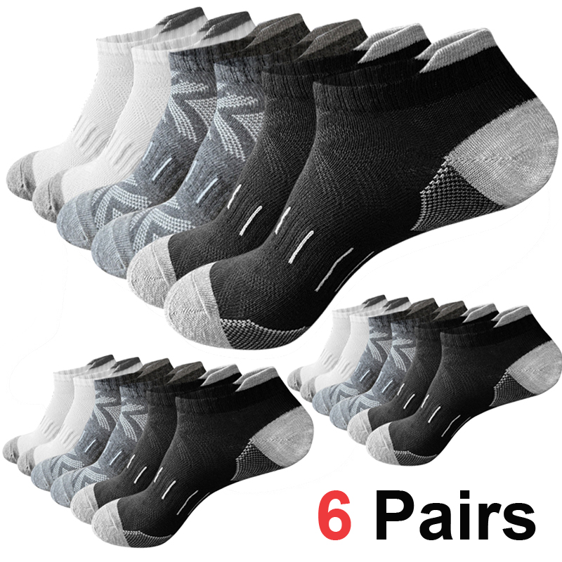 Ankle Sock Low Cut - 6/12 Pares de Meias Esportivas Acolchoadas
