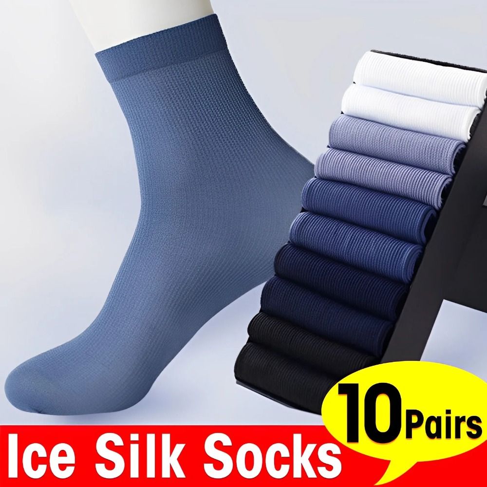 Silk Sock Bamboo - 10 Pares de Meias Masculinas de