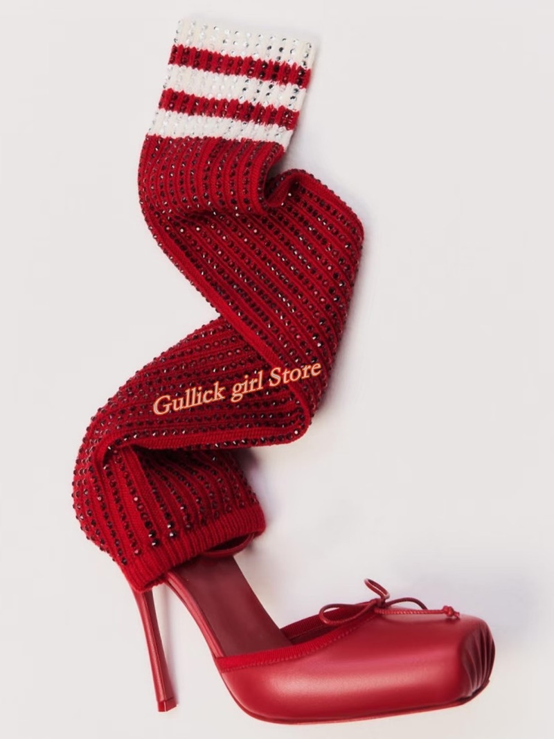 Knee High Sock Women - Botas Femininas de Verão 2026 Vermelhas