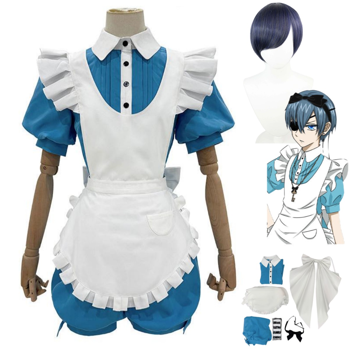 Dress Sock Men - Fantasia de Cosplay Anime Ciel Phantomhive