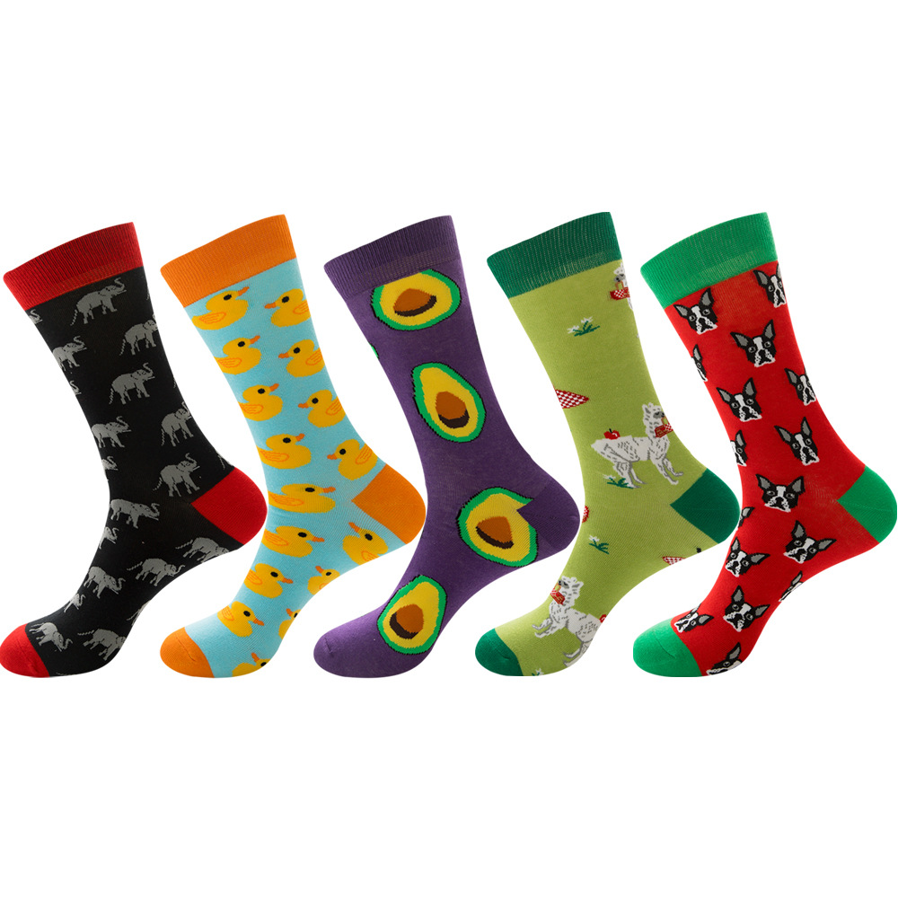 Cotton Crew Sock Pack - 5 pares de meias de algodão,