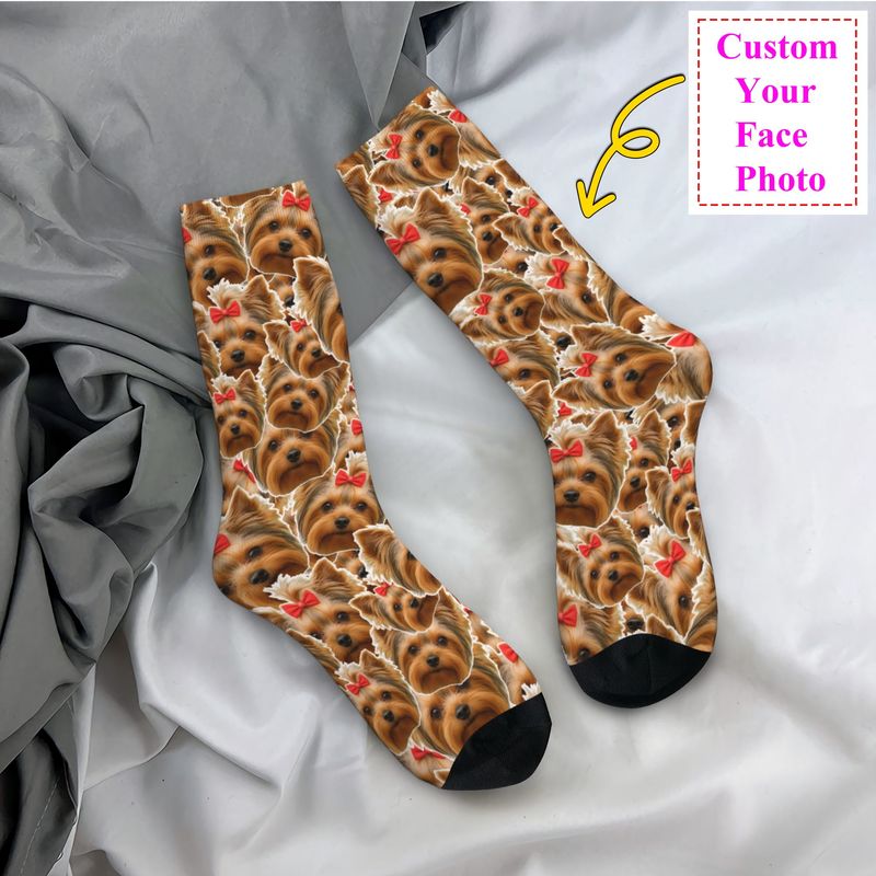 Dress Sock Men - Bonito dos homens personalizado rosto do