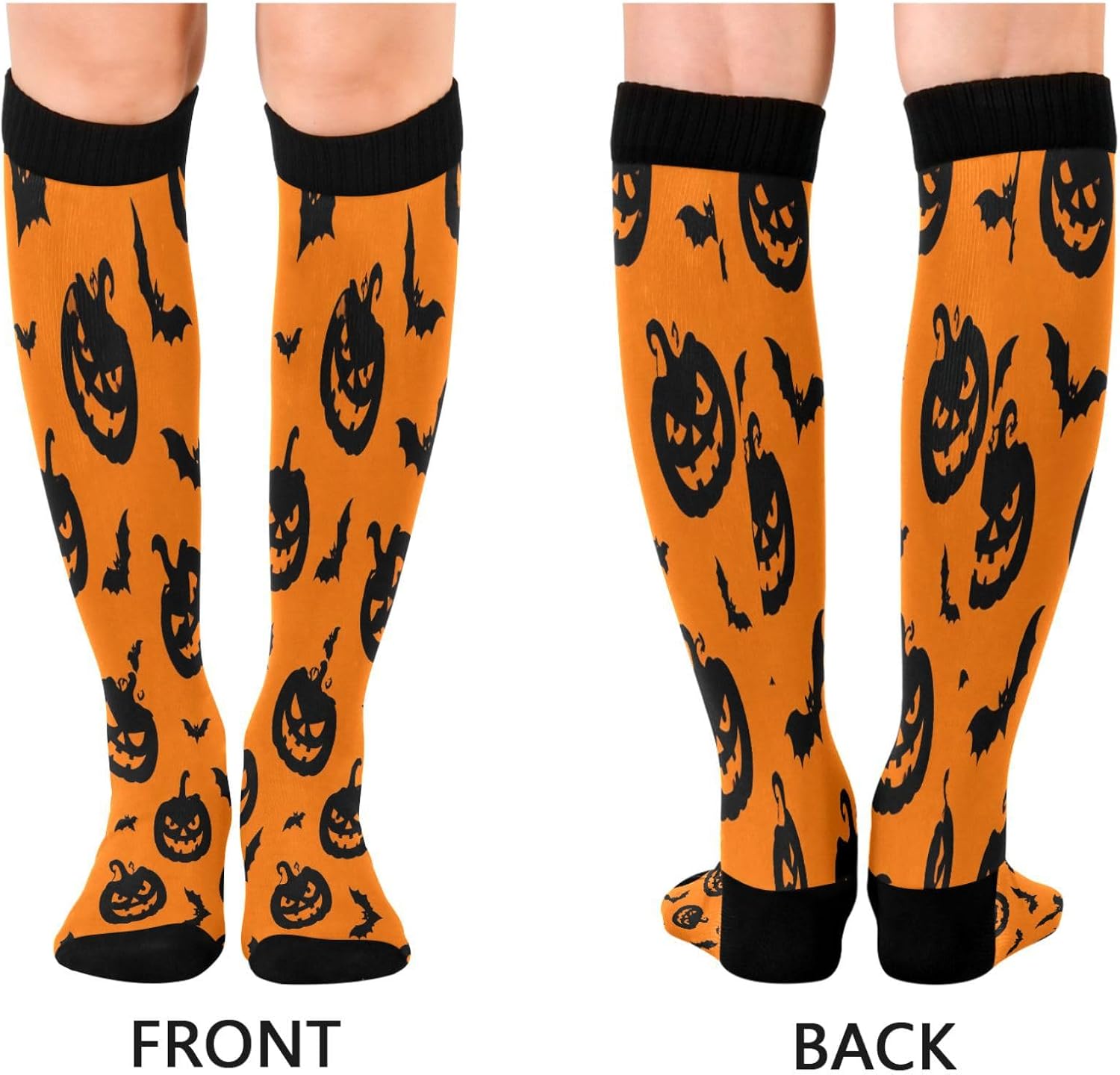 Meias de Compressão Spooky Pum - Knee High Sock Women avaliação e preço