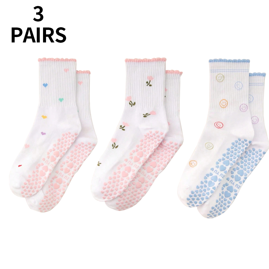 1/2/3/4 Pares de Meias de Pila - Grip Sock Yoga avaliação e preço