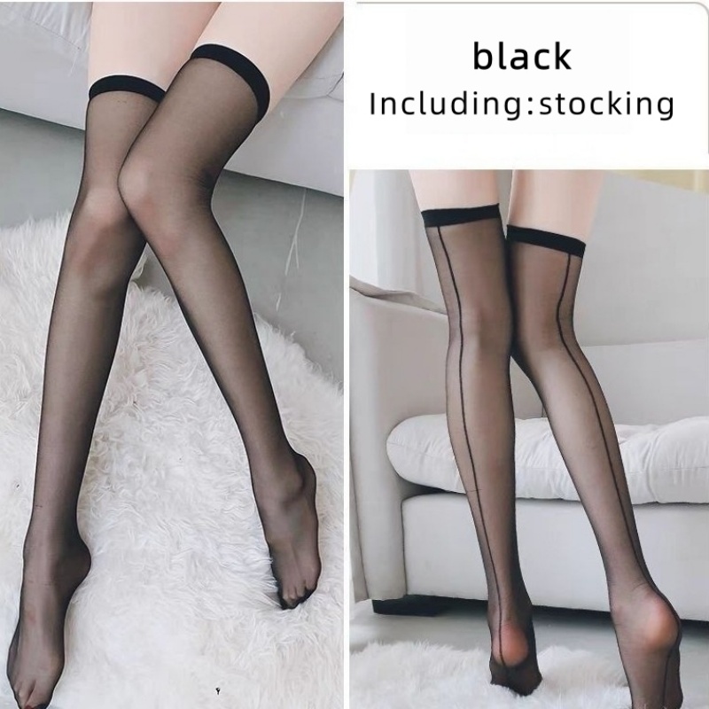 Meias Altas Femininas com List - Thigh High Sock Stay Up avaliação e preço