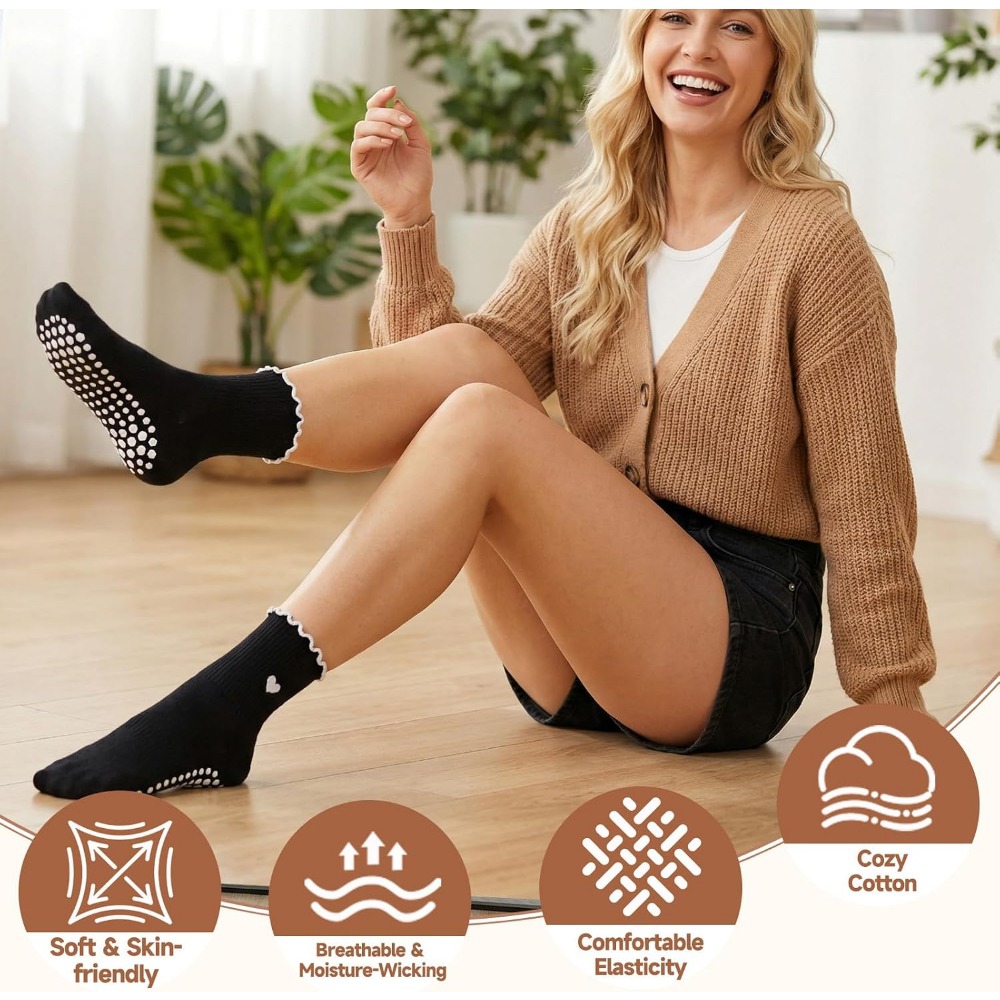 Meias de Yoga Estilosas com So - Grip Sock Yoga avaliação e preço