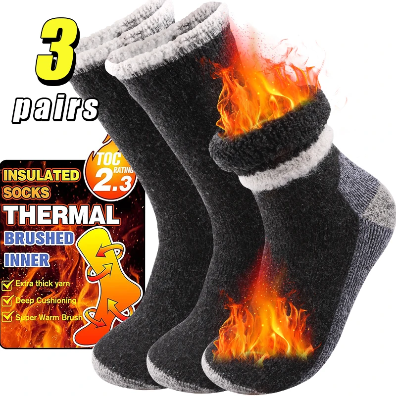 3 pares de alta qualidade engr - Thermal Sock Winter avaliação e preço