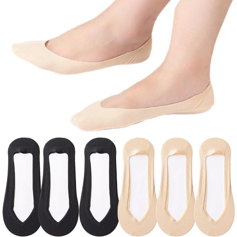 6 Pares de Meias Invisíveis Fe - Invisibility Sock Loafer avaliação e preço