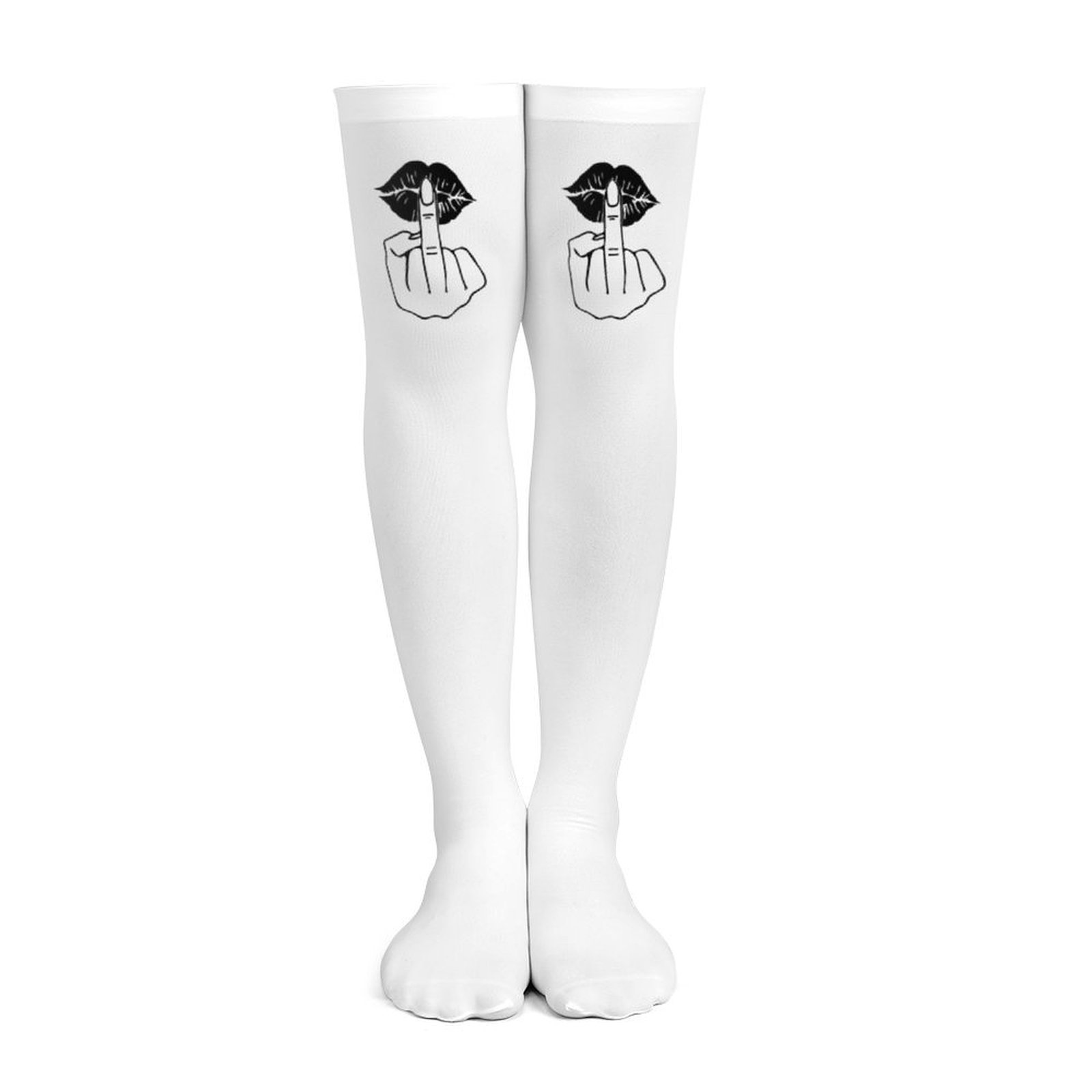 Meias femininas brancas com es - Knee High Sock Women avaliação e preço