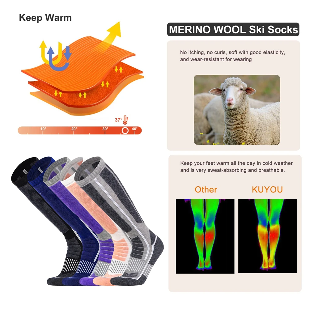 1 par de meias térmicas de lã  - Wool Hiking Sock avaliação e preço