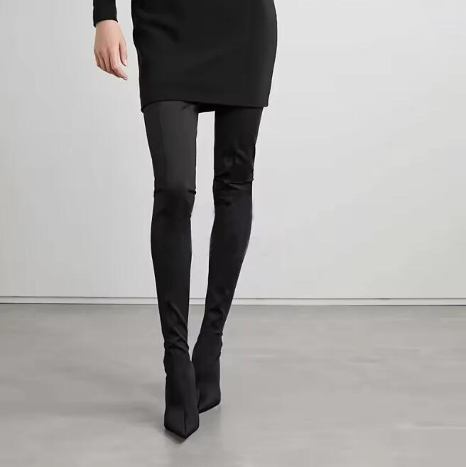 Sexy leopardo sobre o joelho m - Knee High Sock Women avaliação e preço