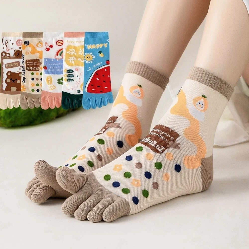 Meias femininas fofas de cinco - Toe Sock Split avaliação e preço