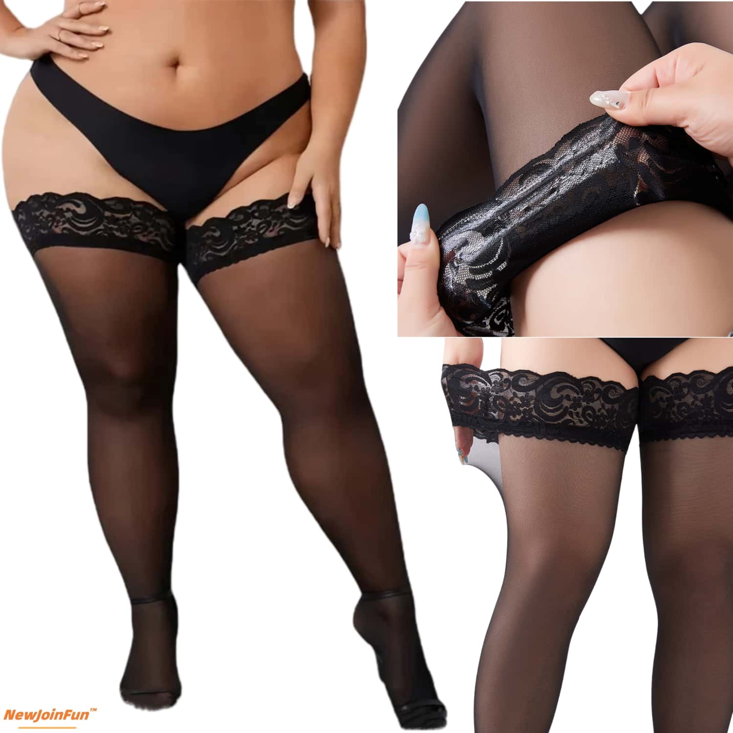 5 Pares de Meias Altas de Rend - Thigh High Sock Stay Up avaliação e preço