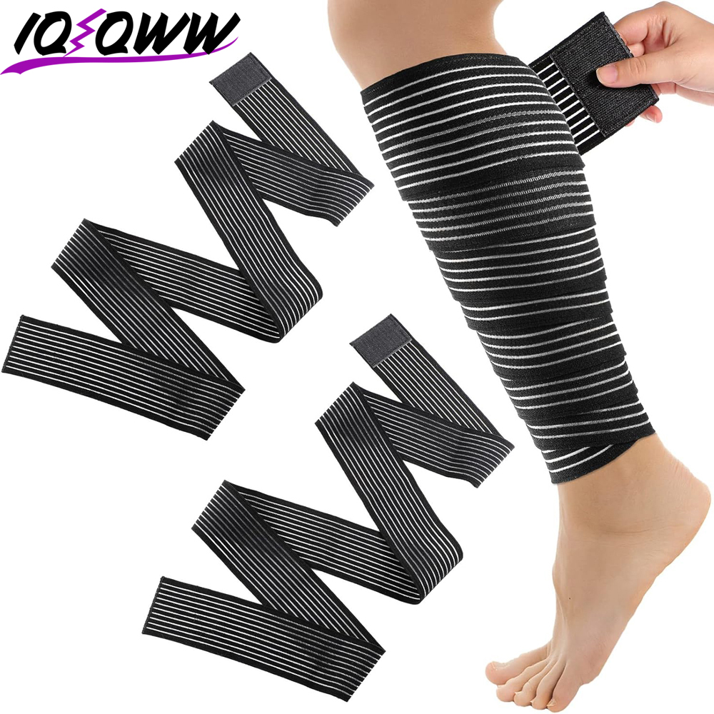 1 pçs 40-300cm bandagem de com - Compression Sleeve Calf avaliação e preço