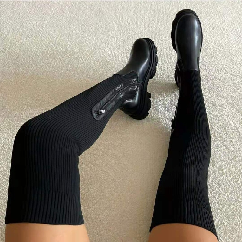 2025 sapatos de inverno mulher - Knee High Sock Women avaliação e preço