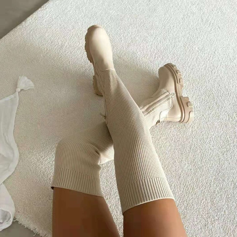 2025 sapatos de inverno mulher - Knee High Sock Women avaliação e preço