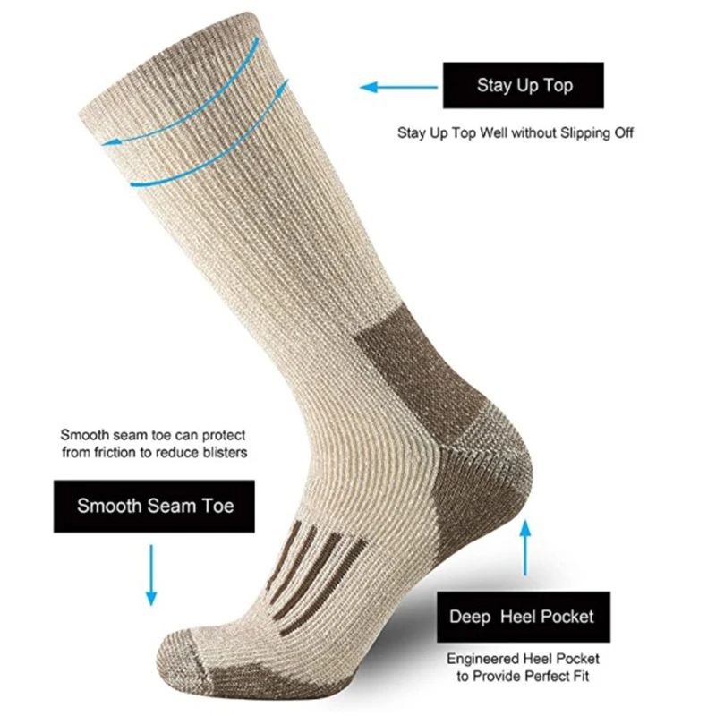 80% meias de lã engrossar quen - Wool Hiking Sock avaliação e preço