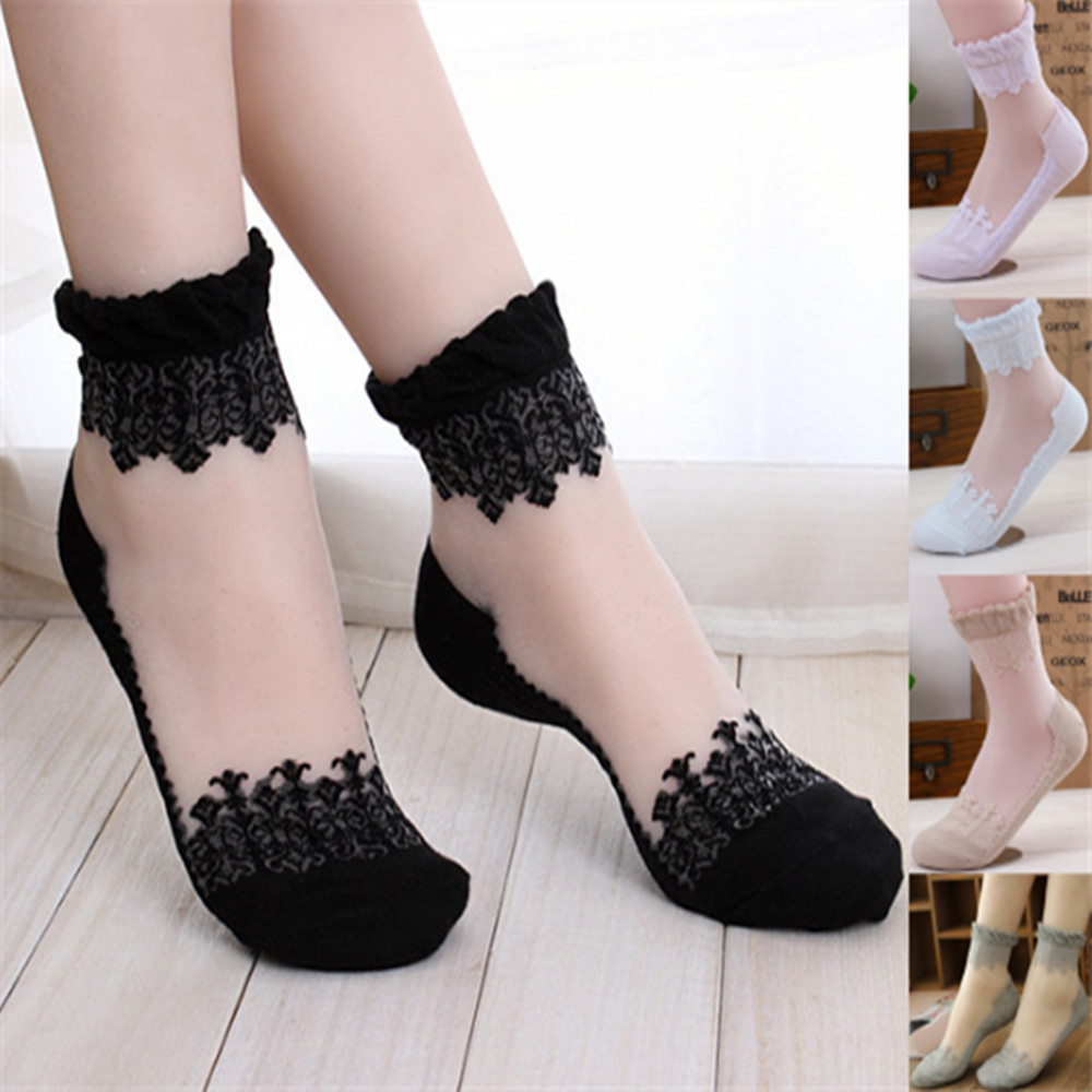 Mulher renda meia curta meias  - Invisibility Sock Loafer avaliação e preço