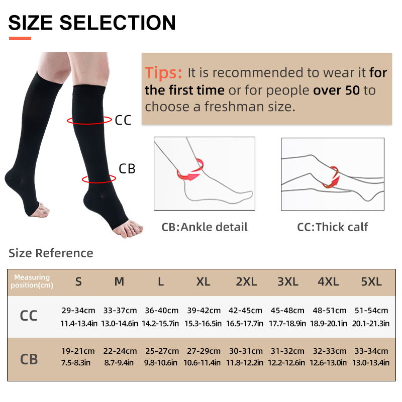 S-5XL 2 pçs/par médica compres - Compression Sock Medical avaliação e preço