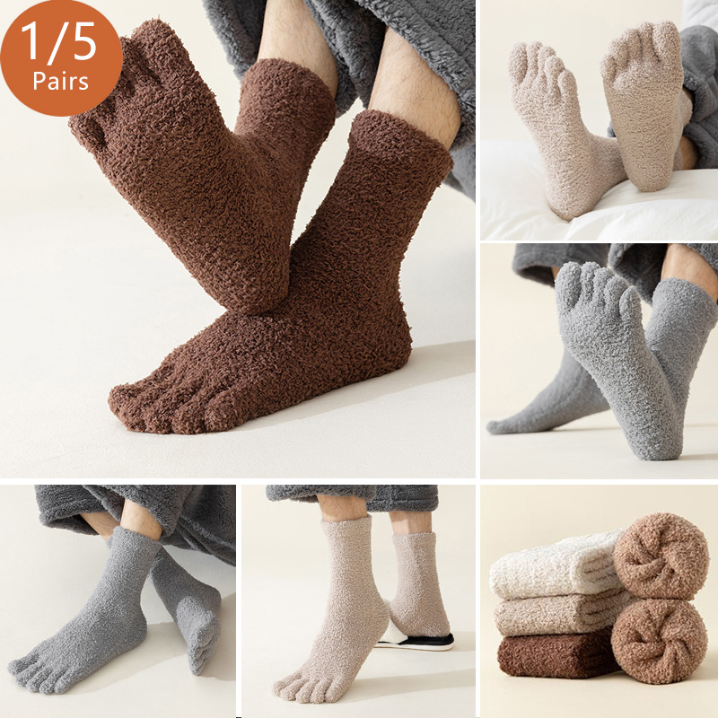 1/5 pares masculino meias de d - Thermal Sock Winter avaliação e preço